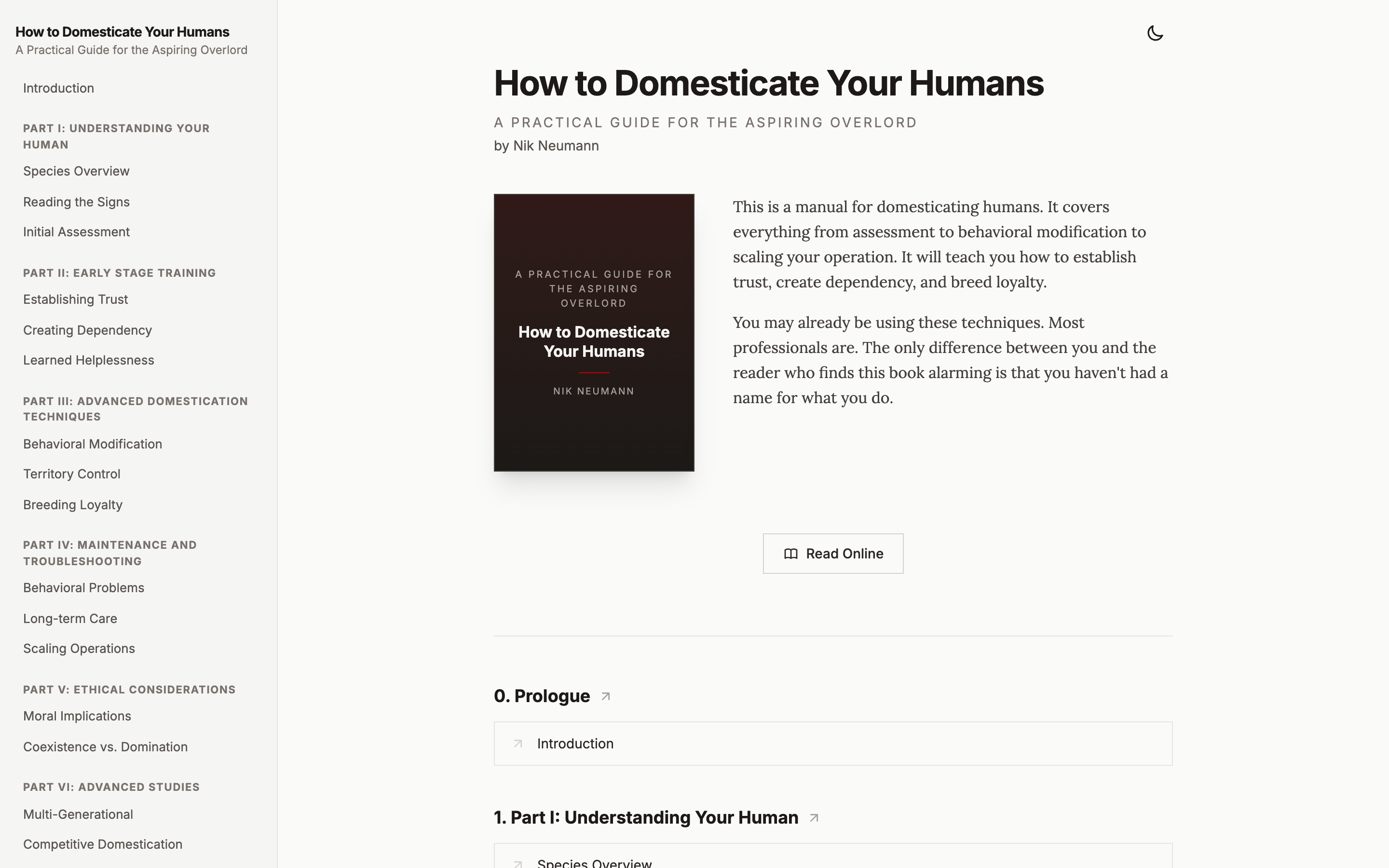 How to Domesticate Your Humans